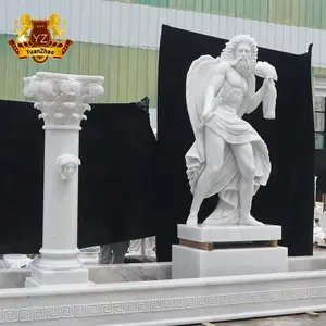 New Product Garden Decor Modern Large Size Hand Carved Fat Man Marble Statue