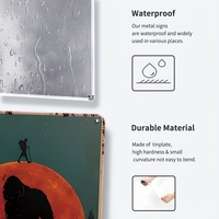 Juego de Letreros Metálicos Vintage con Temática de Bigfoot, Decoración de Pared Retro y Divertida de Sasquatch para Cueva de Hombre o Cabaña