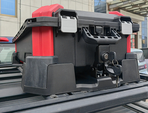 Caja de herramientas de almacenamiento de techo de plástico Universal para accesorios de coche todoterreno 4x4 76L viene con soportes de dos piezas bolsa interior almohadilla de esponja - Product Image 6
