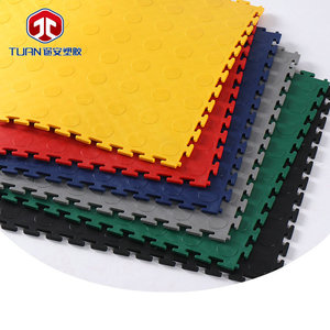 Tuan Industrial PVC <b>Floor</b> <b>Tile</b> <b>Interlocking</b> Square Non Slip Indoor Flooring Mat - Product Image 1