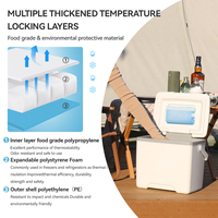 Custom13L Plastique Grand Multifonction Camping En Plein Air Mousse Glacière Coffre Glacière