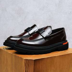 Nuevos Zapatos de Cuero para Hombre de Alta Gama, Estilo Británico, Formales de Negocios, Negros, Casuales, con Aumento de Altura, de Piel Vacuna, en Oferta - Product Image 5