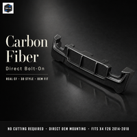 Diffuseur arrière en fibre de carbone pour BMW X4 F26 2014-2018, kit carrosserie de mise à niveau à visser