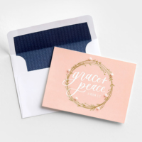 Cartes de vœux personnalisées en gros avec impression florale, enveloppe cadeau, carte de vœux, cartes d'invitation de mariage recyclables