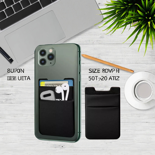 Ready Stock Adhesive Wholesale Portable Bus Pass Vehicle Cellphone Card Holder Lycra Mobile Phone Card Holder