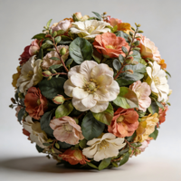 Corona de Flores Artificiales Grande, Centro de Mesa Floral Personalizable para Ceremonias de Boda, Fiestas y Decoración de Eventos