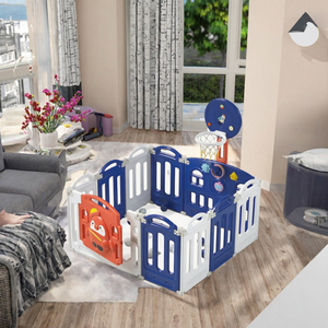 VSUCH Children's Safety Eco-Friendly Foldable Plastic Playpen with <b>Swing</b> <b>Slide</b> Mat for- Indoor Toddler Use - Product Image 3