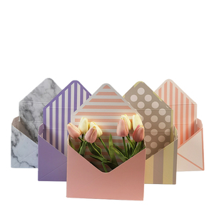 Boxes Custom Printed Valentine's Day Gift Box Foldable Envelope Shape Cardboard Flower Packaging Box Rose Flower Boxes