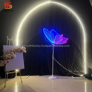 Arco de Luz LED Metálico Liso de 3 Metros para Escenarios de Boda, Cortina de Cuentas de Cristal, Soporte para Fondo de Pasillo, Decoraciones de Boda - Product Image 3