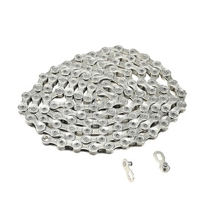 Cadena de Cassette de 11 velocidades para <span class=keywords><strong>bicicleta</strong></span> de montaña, cadena de Cassette de 116L, <span class=keywords><strong>barata</strong></span>, <span class=keywords><strong>Amazon</strong></span>, plata, 11 s, SUMC, MTB - Product Image 4