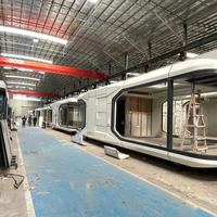 Capsule spatiale insonorisée, maison mobile préfabriquée, module modulaire pour camping en plein air