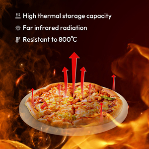Teglia Rotonda Gialla in Cordierite Resistente al Calore, Ceramica Refrattaria per Forno, Pietra per Pizza - Product Image 2