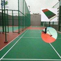 Revêtement de sol sportif intérieur/extérieur en plastique, épaisseur 3-5 mm, écologique, fermeté moyenne, résistance à la traction, antidérapant pour le basketball