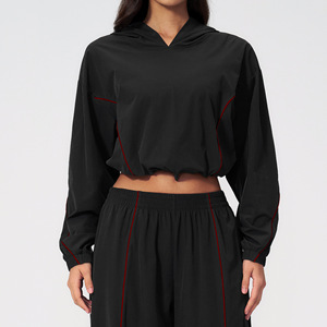 UPF 50+ 360 °   Sudadera con Capucha Corta <span class=keywords><strong>para</strong></span> Mujer, Protección Solar, Holgada, Informal, <span class=keywords><strong>para</strong></span> Gimnasio, Yoga, Deportes, <span class=keywords><strong>Senderismo</strong></span> al Aire Libre - Product Image 3