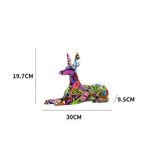 <span class=keywords><strong>Doberman</strong></span> Pinscher pintado, adorno artesanal de resina, sala de estar, dormitorio, escritorio, regalos creativos de negocios, adornos para el hogar - Product Image 4