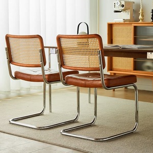 <span class=keywords><strong>Silla</strong></span> Cesca de Ratán Nórdico Negro para Sala de Estar, <span class=keywords><strong>Silla</strong></span> Moderna de Caña para Banquete, Restaurante o Cafetería - Product Image 1