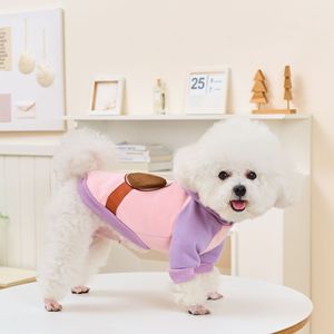 Ventes chaudes Hiver Mignon Motif de dessin animé à capuche Conception à deux pattes Tissu <span class=keywords><strong>en</strong></span> polyester Sweat à capuche pour animaux de compagnie pour chats et chiens - Product Image 3