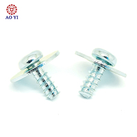 Sekrup Self-tapping Kepala Pan Phillips Dengan Washer, Pengikat Furnitur Berlubang Silang untuk Panel Kayu