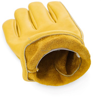 Gants de travail en cuir de vachette robustes sur mesure, à doigts entiers, antidérapants et résistants à l'usure pour la construction et le jardinage
