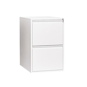 Wholesale Lockable 2 Drawers White Card File Cabinet Metal A4 Storage Office File Cabinet