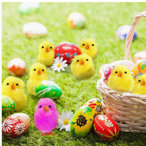 Decoraciones para Fiestas de Pascua Directamente de Fábrica BSCI, Muestra Gratis, Lindos Pollitos de Chenilla Amarillos Pequeños para Niños - Product Image 5