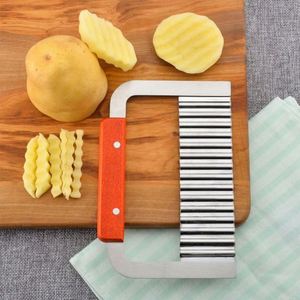 Utensilios de Cocina, Cortadores Manuales de Acero Inoxidable para Patatas Fritas, Cortador de Patatas Fritas, Cortador de Frutas y Verduras, Cortador de Patatas Onduladas - Product Image 4