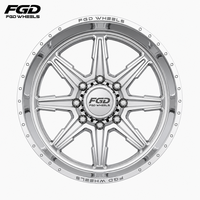 Roue FGD 24 26 28 pouces, face usinée, concave profond, alésage 8x180, roue en alliage forgé pour pick-up tout-terrain robuste