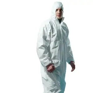 Abbigliamento di protezione in tessuto non tessuto di tipo 5 6 tuta di sicurezza monouso per PPE