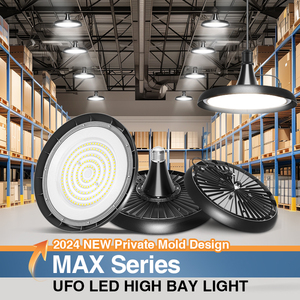 Lámpara LED UFO de Alta Potencia con Carcasa de Aluminio, 100W 150W 200W, Base E27 E40, Montaje Colgante y de Techo, Iluminación Industrial para Almacenes - Product Image 2