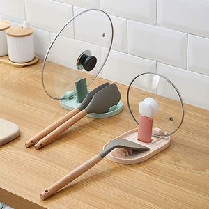 Foldable PP Pot Lid Spatula Rack Integrated Storage Kitchen Stove Organizer Draining <b>Tool</b> Chopsticks Spoon Rest Oven/Microwave - Product Image 2
