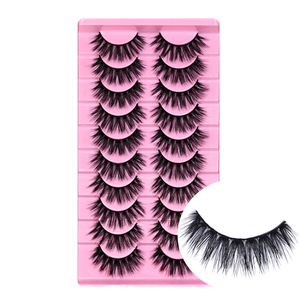 Bán Buôn Nhà Cung Cấp Của Spikely Lông Mi Vegan Nga Handmade Dải Lông Mi Wispy Đầy Đủ Tổng Hợp Tóc 0.07Mm Độ Dày Màu Đen Bông - Product Image 3