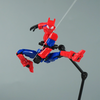 Juguete de Spider-Man Rojo y Azul, Robot Móvil Multiarticulado Impreso en 3D con Múltiples Formas y Características Transformables