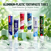 Tubes de dentifrice en aluminium et plastique avec bouchon à vis, impression UV, emballage personnalisé avec logo, 12,7 à 35 mm