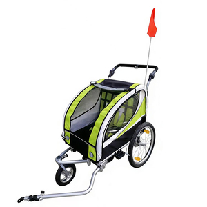 Remorque de vélo pliable à deux <span class=keywords><strong>places</strong></span> : poussette extérieure pour <span class=keywords><strong>2</strong></span> enfants (18 mois et plus), nouveau porte-bagages et accessoire de vélo - Product Image 4