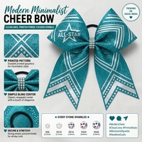 Nouveaux Nœuds de Cheerleading Scintillants 2026 avec Design Personnalisé Imprimé pour Filles – Accessoires Cheveux de Cheerleading