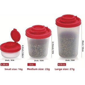 Bouteille à épices en plastique de style américain, <span class=keywords><strong>mini</strong></span>, 100 ml, avec couvercle et <span class=keywords><strong>salière</strong></span>-<span class=keywords><strong>poivrière</strong></span> intégrée, pour cuisine transfrontalière - Product Image 5