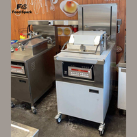 Grande friteuse à pression électrique pour poulet, capacité de 55 L, avec pompe de filtration d'huile, machine à poulet frit style KFC, acier inoxydable 304