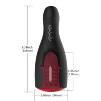 Männlicher Mastur bator 5 Saugen 9 Vibrations modi Masturbation becher mit Heiz funktion