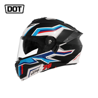 Casque de moto modulaire, casque de moto rabattable, homologué DOT, double visière avec lentille PC anti-buée, équipement de sécurité ABS EPS pour la conduite