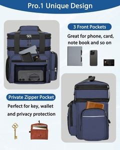 Versatile <b>Insulated</b> Lunchbox for Men Women Expandable <b>Lunch</b> Pail for Adults <b>Lunch</b> <b>Box</b> Cooler Bag - Product Image 2