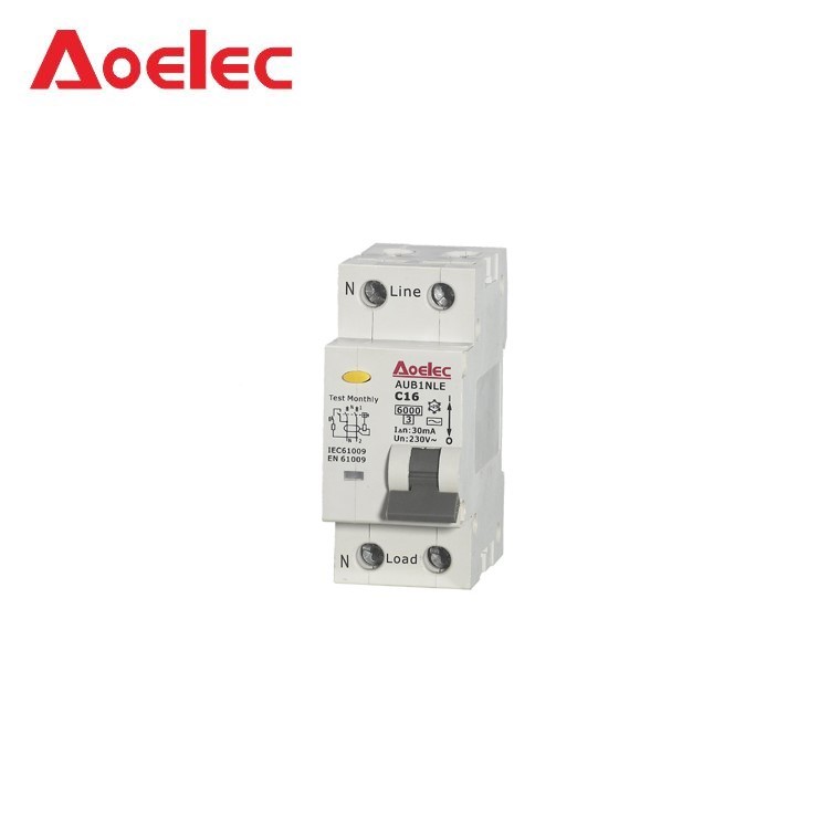 AUB7HLM 2 Pole RCBO Electro magnetic