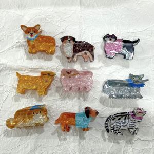 Nuevo Clip de Pelo con Diseño de Gato y Perro, Novedad 2025, Lindo Clip de Tiburón con Diseño de Perro Salchicha y Border <span class=keywords><strong>Collie</strong></span> de Dibujos Animados para la Parte Trasera de la Cabeza - Product Image 4