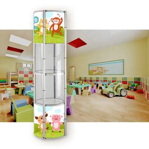 Espositore Pieghevole a 4 Livelli Quadrato e Rotondo, Torre Retrattile a Spirale per Promozioni - Product Image 6