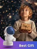 Veilleuse LED Astronaute LOHAS 3D RVB à Changement de Couleurs, Détection Crépusculaire, pour Chambre d'Enfant et Chambre à Coucher