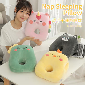 Oreiller de sieste licorne rose pour enfants, coussin en peluche doux avec trou de soutien, pour la sieste à l'école, en classe, de 8 à 13 ans, unisexe - Product Image 5