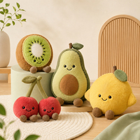 Juguetes de Peluche de Frutas Personalizados de Muestreo Rápido al por Mayor, Animales de Peluche Suaves Kawaii para Boutiques de Comercio Electrónico y Regalos Navideños