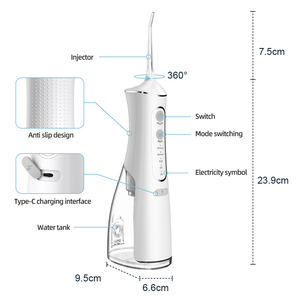 Irrigateur Oral Hydropulseur Tpye-C Avec Chargement USB 4 Mode DIY Pression Hydraulique Oral <span class=keywords><strong>Datel</strong></span> Irrigator Intelligent Home Travel - Product Image 2