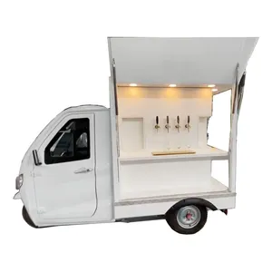 Yeni tasarım sokak bira Bar maymun dondurma kamyon elektrikli Piaggio APE araba gıda sepeti kokteyl istasyonu