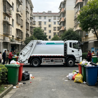 Camion à ordures compacteur électrique pur 4x2 à transmission automatique et chargement arrière, châssis BYD, véhicule compacteur de déchets à énergie nouvelle