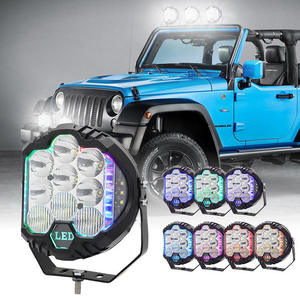 ไฟทำงานในรถยนต์ LED 90W RGB แสงสว่างแบบจุด 7 นิ้ว อุปกรณ์เสริมสำหรับรถออฟโรด แสงสีฟ้า 12V 24V อุปกรณ์เสริมสำหรับรถยนต์ 4x4 - Product Image 1